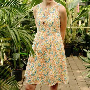 Mata Traders Vignette Dress - Tea Retro 60s A-Line Summer Twee Wedding Pinup